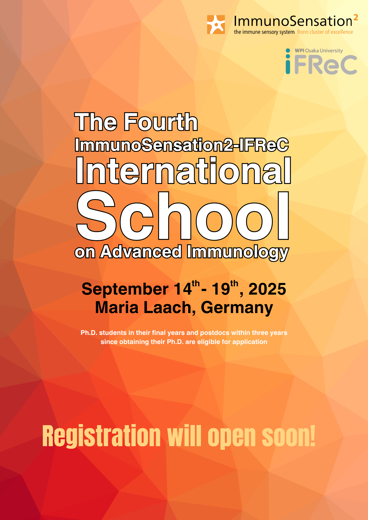 IFReC School 2025 announcment